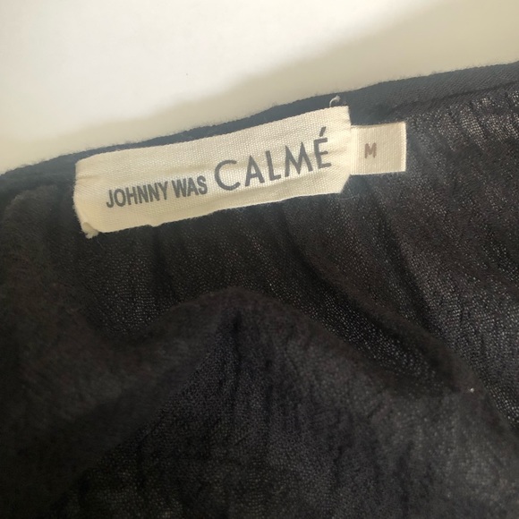 Johnny was calme black gauze tunic dress split sleeves fully lined. Size M - Picture 6 of 12